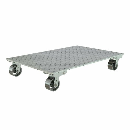 VESTIL Aluminum Plate Dolly With Rubber Wheels PDA-2436-C-S